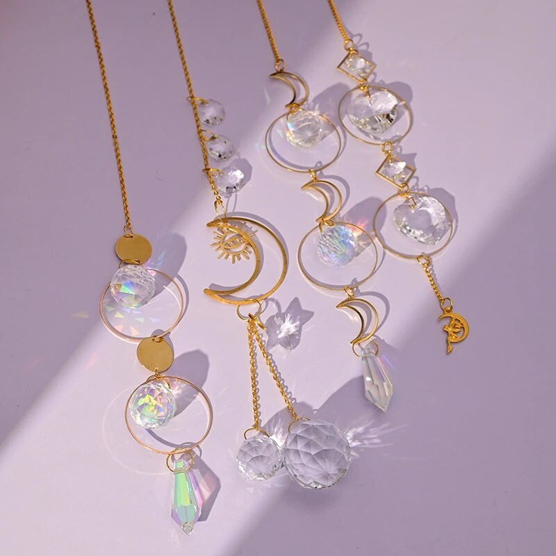Suncatcher Kristalni vitraji Hvatač svjetla Viseći privjesak Rainbow Maker Prizma Prozor Wind Chime Ornament Vrtni ukras