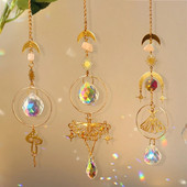 Suncatcher Kristalni dugin marker Prizme Viseći Wind Chime Privjesak Automobilski šarm Dekoracija kućnog vrta Božićni darovi na otvorenom