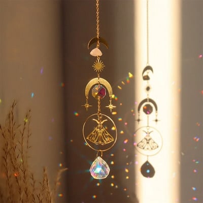 Suncatcher Kristalni dugin marker Prizme Viseći Wind Chime Privjesak Automobilski šarm Dekoracija kućnog vrta Božićni darovi na otvorenom
