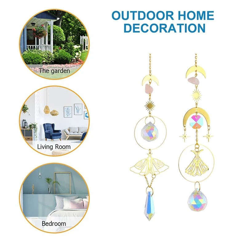 Suncatcher Kristalni dugin marker Prizme Viseći Wind Chime Privjesak Automobilski šarm Dekoracija kućnog vrta Božićni darovi na otvorenom