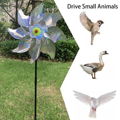 Szélforgató fényvisszaverő madárriasztó szélmalom kerti dekoratív fényvisszaverő kerék kültéri madárriasztó felszerelés