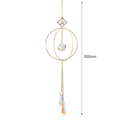 Clopoțel de vânt cu fulg de zăpadă Sun Catcher Diamond Prisme Pandantiv Vise Curcubeu Chaser Hanging Home Garden Decor Windchime
