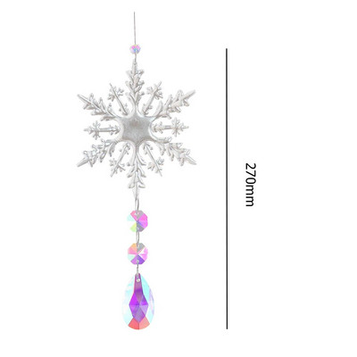 Clopoțel de vânt cu fulg de zăpadă Sun Catcher Diamond Prisme Pandantiv Vise Curcubeu Chaser Hanging Home Garden Decor Windchime