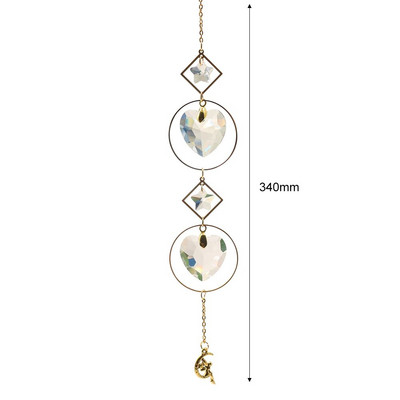 Clopoțel de vânt cu fulg de zăpadă Sun Catcher Diamond Prisme Pandantiv Vise Curcubeu Chaser Hanging Home Garden Decor Windchime