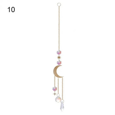 Saulės gaudyklės ornamentas Puikus spalvingas pakabinamas ant sienos Saulės gaudytojas prizmės rutulys Patvarus lango prizmės ornamentas bendrabučiui