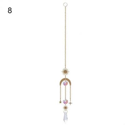 Saulės gaudyklės ornamentas Puikus spalvingas pakabinamas ant sienos Saulės gaudytojas prizmės rutulys Patvarus lango prizmės ornamentas bendrabučiui