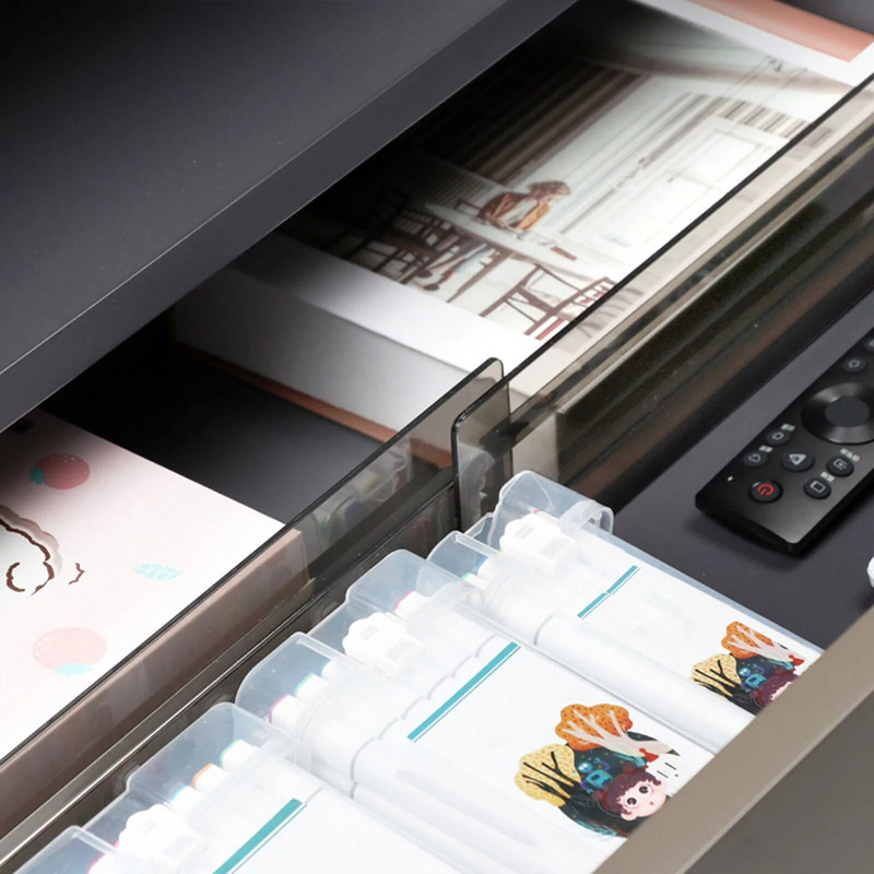 Reguliuojami laikymo stalčiai skirstytuvas Ištraukiamas plastikinis stalčių pertvarų laikiklis Buitinių raštinės reikmenų apatinių kojinių apdaila