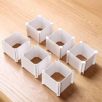 luluhut 6 tk Reguleeritav sahtli jaotur DIY Kärgstruktuuri sahtli korraldaja Plastikust sahtli eraldaja sokkide jaoks Lipsud aluspesu