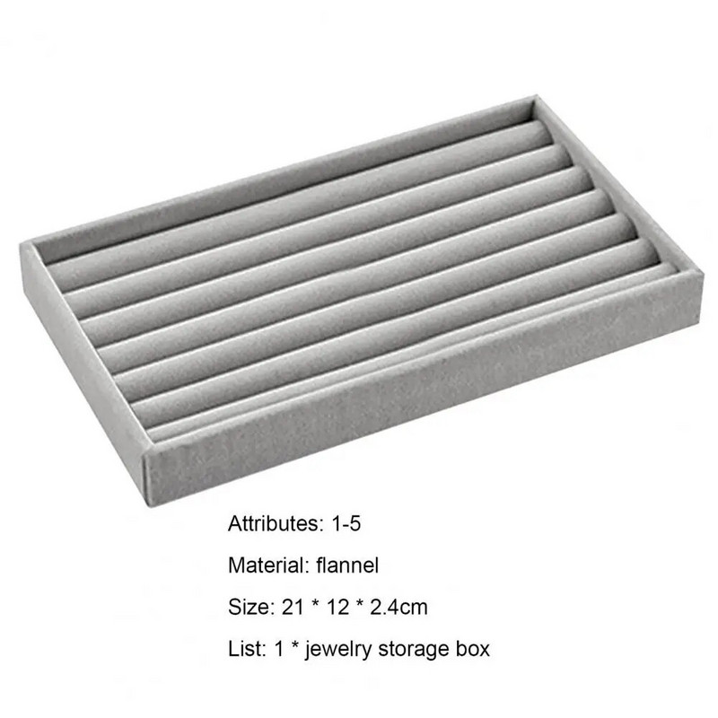Papuošalų dėžutė Multi-Grids Klasifikacija Sandėliavimas Flaneliniai karoliai Žiedai Auskarai Dėklas Dėklas Namų laikymo stalčiai