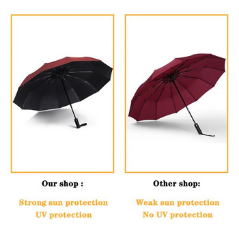 Ветроустойчив автоматичен сгъваем чадър женски мъжки Twelv Bone Car луксозни големи бизнес чадъри мъже дъжд жени подарък чадър