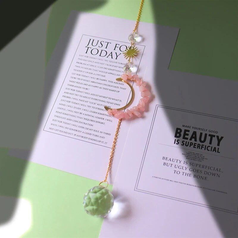 Saulės gaudyklė Ametistas Kabantis krištolinis pakabukas vėjo varpelis mėnulio šviesos gaudyklė čakros vitražas langas vėjo varpelis sodo dekoras