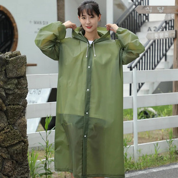 1 τμχ Rain Poncho EVA Fashion Αδιάβροχο Αδιάβροχο Ελαφρύ Ρούχα Ενηλίκων Κάμπινγκ Επαναχρησιμοποιήσιμο Poncho Rainwear Hot EVA Rain Coat