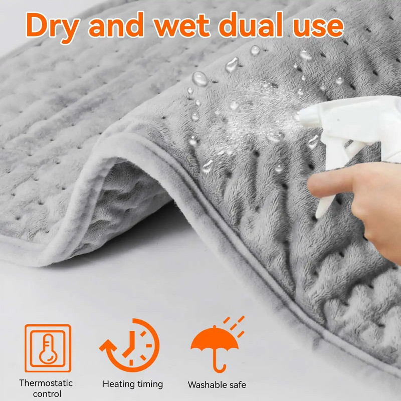 30*60cm Електрическа нагревателна подложка Масажор Терапия Физиотерапия Облекчаване на болки в гърба Шал Покривало за крака Зимно топло одеяло Термична подложка