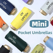 Mini suncobran Mali džepni kišobran Putni kišobran Sklopivi kišobran od vinila UV zaštita Džepni suncobran Kapsula za suncobran