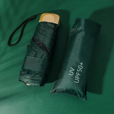 Mini suncobran Mali džepni kišobran Putni kišobran Sklopivi kišobran od vinila UV zaštita Džepni suncobran Kapsula za suncobran