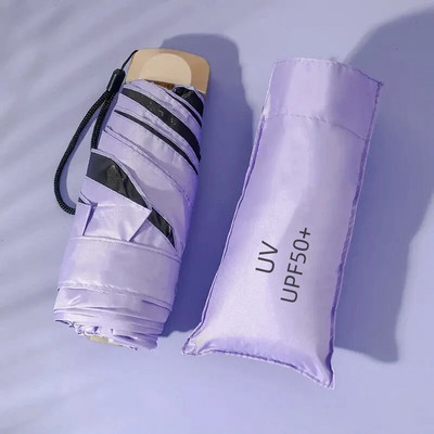 Mini suncobran Mali džepni kišobran Putni kišobran Sklopivi kišobran od vinila UV zaštita Džepni suncobran Kapsula za suncobran