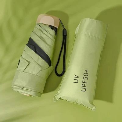 Mini suncobran Mali džepni kišobran Putni kišobran Sklopivi kišobran od vinila UV zaštita Džepni suncobran Kapsula za suncobran