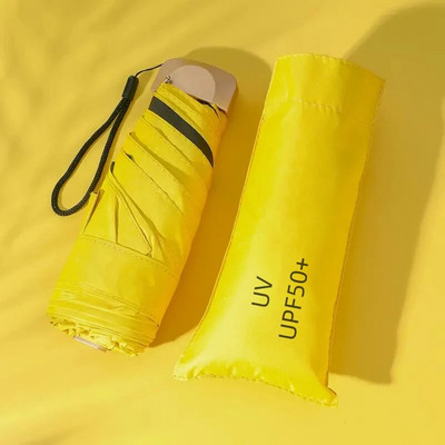 Mini suncobran Mali džepni kišobran Putni kišobran Sklopivi kišobran od vinila UV zaštita Džepni suncobran Kapsula za suncobran