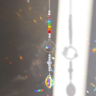 Kristalna zvijezda Heksagon Dijamantne prizme Viseći Rainbow Chaser Dodaci za osvjetljenje za prozorske zavjese Privjesak Dekoracija kućnog vrta