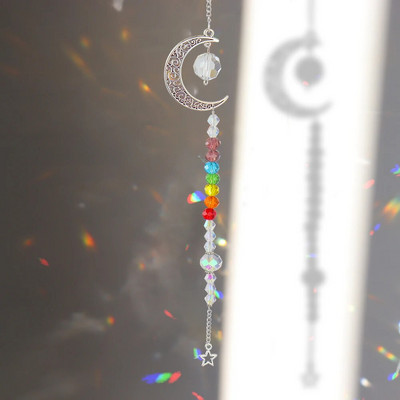 Kristalna zvijezda Heksagon Dijamantne prizme Viseći Rainbow Chaser Dodaci za osvjetljenje za prozorske zavjese Privjesak Dekoracija kućnog vrta