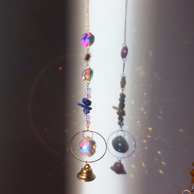 Kristalna zvijezda Heksagon Dijamantne prizme Viseći Rainbow Chaser Dodaci za osvjetljenje za prozorske zavjese Privjesak Dekoracija kućnog vrta