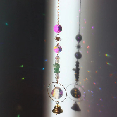 Kristalna zvijezda Heksagon Dijamantne prizme Viseći Rainbow Chaser Dodaci za osvjetljenje za prozorske zavjese Privjesak Dekoracija kućnog vrta