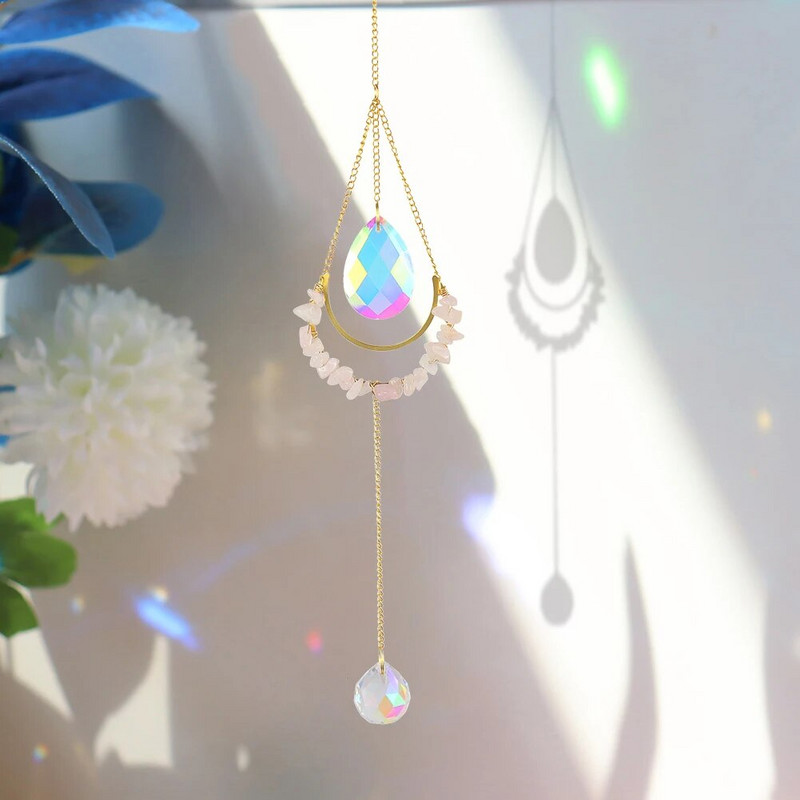 Suncatcher krištoliniai vėjo varpeliai saulės gaudytojai pakabukas saulės šviesos gaudyklė sodo lango vestuvinė užuolaida sietynas namų dekoras