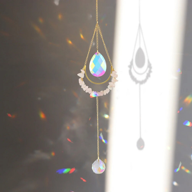 Suncatcher krištoliniai vėjo varpeliai saulės gaudytojai pakabukas saulės šviesos gaudyklė sodo lango vestuvinė užuolaida sietynas namų dekoras