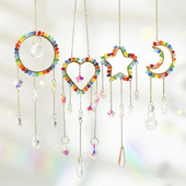 Curcubeu Crystal Sun Catcher Rainbow Maker Prism Sun Catchers Sparkle Colorful Curcubew Prism Pandantive din cristal lucrate manual pentru fereastră