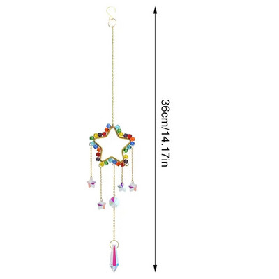 Curcubeu Crystal Sun Catcher Rainbow Maker Prism Sun Catchers Sparkle Colorful Curcubew Prism Pandantive din cristal lucrate manual pentru fereastră