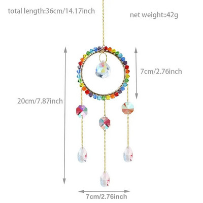 Curcubeu Crystal Sun Catcher Rainbow Maker Prism Sun Catchers Sparkle Colorful Curcubew Prism Pandantive din cristal lucrate manual pentru fereastră