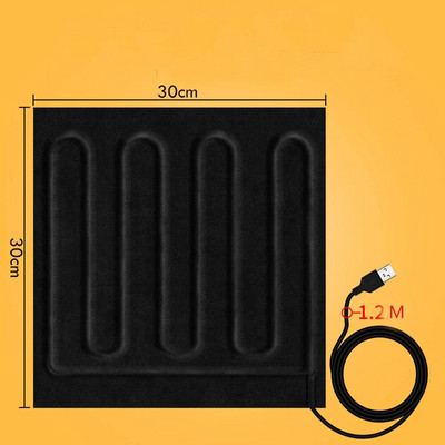 USB električni jastučić za grijanje s tempiranjem Toplo zimsko grijanje DIY grijani jastučić za grijanje odjeće grijač za ruke za autosjedalicu