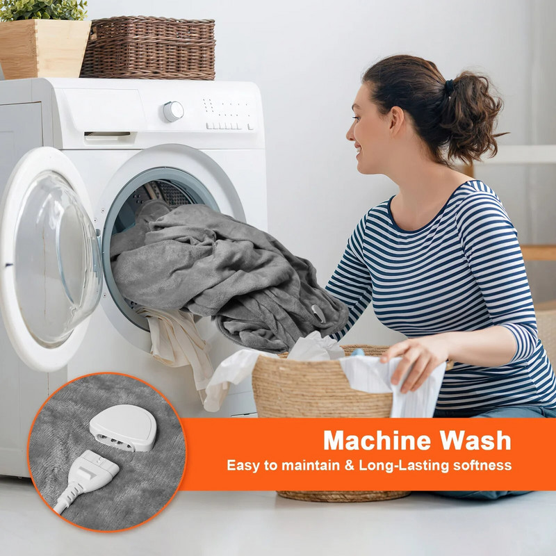 Električna deka Podebljana dvostrana flanelska deka s brzim zagrijavanjem Temperatura podesiva kontrola vremena Zimski grijač za tijelo