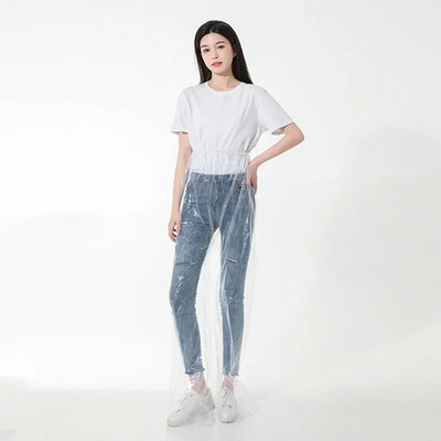 Ühekordselt kasutatavad vihmapüksid, paks pakk Foot Drift veekindel jaotatud komplekt Tourism Clear vihmamantel vihmakostüüm õues rattasõit