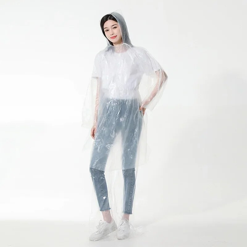 Ühekordselt kasutatavad vihmapüksid, paks pakk Foot Drift veekindel jaotatud komplekt Tourism Clear vihmamantel vihmakostüüm õues rattasõit