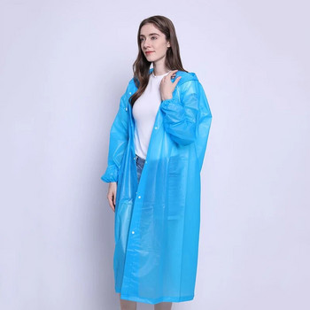 PEVA Γυναικείο ανδρικό αδιάβροχο για ενήλικες Διαφανές διαφανές αδιάβροχο κοστούμι κάμπινγκ Παχύ αδιάβροχο παλτό πόντσο βροχής