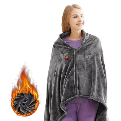 3 greičių 9 zonų karščiavimas USB kištukas Šilta skara antklodė Coral Velvet Šilta antklodė Elektrinė antklodė Temperatūros valdymo šildymo antklodė