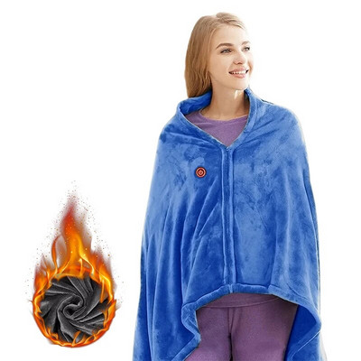 3 greičių 9 zonų karščiavimas USB kištukas Šilta skara antklodė Coral Velvet Šilta antklodė Elektrinė antklodė Temperatūros valdymo šildymo antklodė