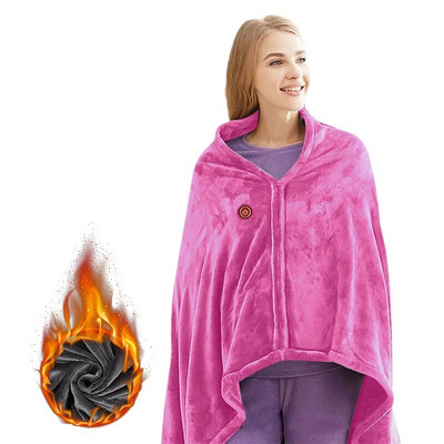 3 greičių 9 zonų karščiavimas USB kištukas Šilta skara antklodė Coral Velvet Šilta antklodė Elektrinė antklodė Temperatūros valdymo šildymo antklodė