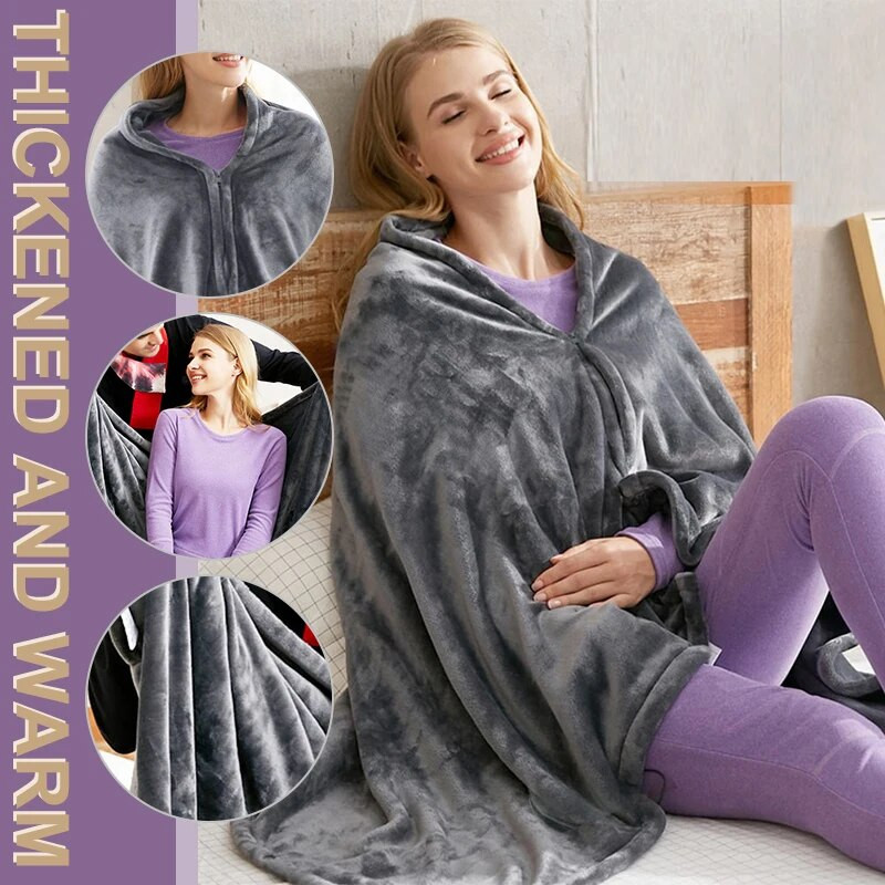 3 greičių 9 zonų karščiavimas USB kištukas Šilta skara antklodė Coral Velvet Šilta antklodė Elektrinė antklodė Temperatūros valdymo šildymo antklodė