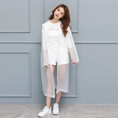 Fashion EVA Γυναικεία Αδιάβροχο Παχύ αδιάβροχο παλτό βροχής Γυναικείο διαφανές διαφανές αδιάβροχο κοστούμι κάμπινγκ