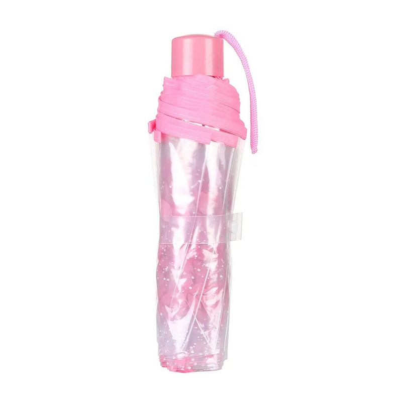 Ομπρέλα Cherry Flower Διάφανη Ομπρέλα Anti-UV 3 Fold Clear Sun Rain Umbrella Paraguas Plegable Mujer Γυναικεία Ομπρέλα Sakura