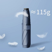 110g Φορητή ανδρική ομπρέλα τριών πτυσσόμενων επαγγελματικών αντιανεμική μαύρη ομπρέλα Anti-UV αδιάβροχη γυναικεία ιαπωνική ομπρέλα ταξιδιού