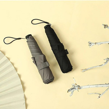 110g преносим три сгъваеми чадъра мъжки бизнес ветроустойчив черен чадър анти-UV водоустойчив женски туристически японски чадър