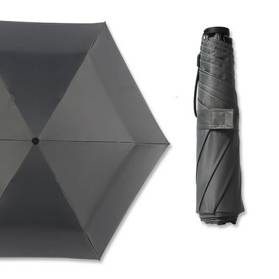 110g Φορητή ανδρική ομπρέλα τριών πτυσσόμενων επαγγελματικών αντιανεμική μαύρη ομπρέλα Anti-UV αδιάβροχη γυναικεία ιαπωνική ομπρέλα ταξιδιού