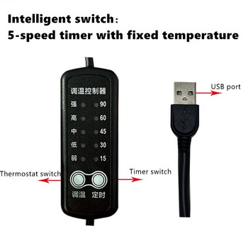 Нагревателна подложка USB нагревателна тел Нагревателна подложка 5V Електрически нагревателен елемент Филм Нагревателна подложка за затопляне на краката Нагревателна жилетка Палто