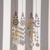 Ramadan Suncatcher Cristal Pandantiv Prisme pentru fereastră Curcubeu Vintage Clopoței de vânt Agățat Captorul de lumină Agățat Grădina de acasă Decorare artizanală