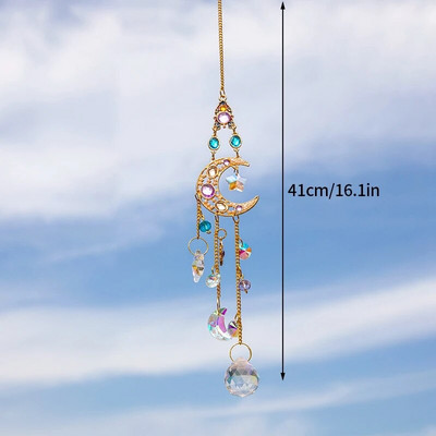 Ramadan Suncatcher Cristal Pandantiv Prisme pentru fereastră Curcubeu Vintage Clopoței de vânt Agățat Captorul de lumină Agățat Grădina de acasă Decorare artizanală