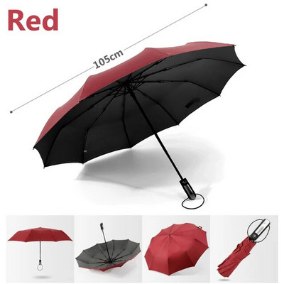 Kišobran Dvoslojni kišobran otporan na vjetar Potpuno automatski kišobran Muškarci Žene 10K Snažan luksuzni poslovni muški veliki suncobran