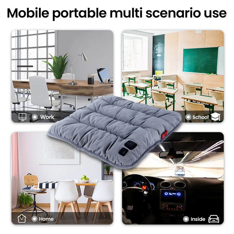 Podesiva temperatura, električni grijač, jastuk, stolica, automobil, tijelo za kućne ljubimce, zimski grijač, pokrivač na 3 razine, udobna mačka, pas 10 W